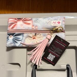 Makeup Junkie Floral Zipper Pouch with Tassel